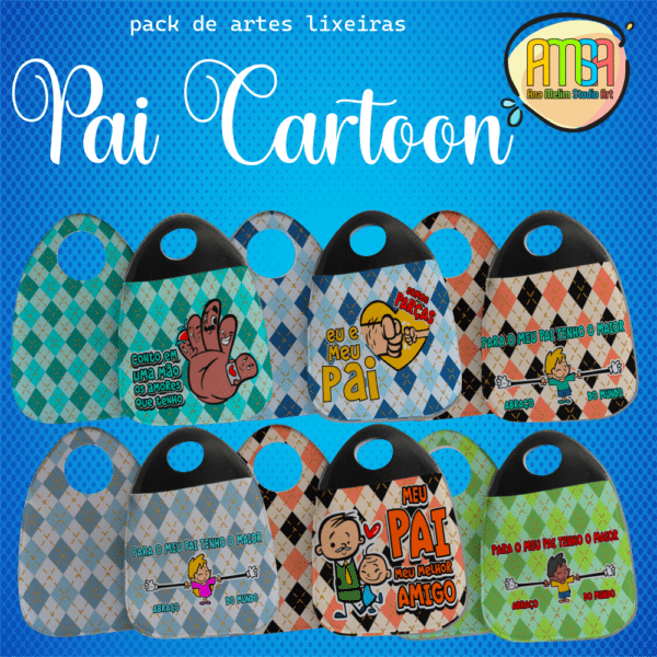 ESTAMPAS PAI CARTOON LIXEIRAS - Image 2