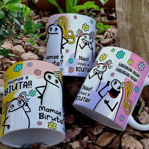 ESTAMPA FLO FLO BIUTA FLORK CANECA