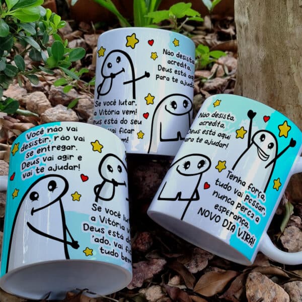 ESTAMPA DEUS VAI AGIR FLORK CANECA