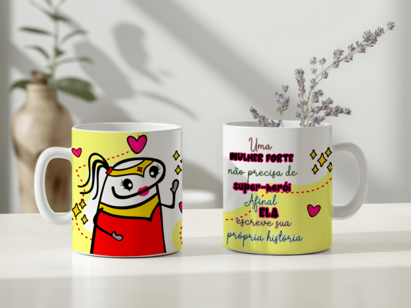 ESTAMPA FLORK FRASES CANECA